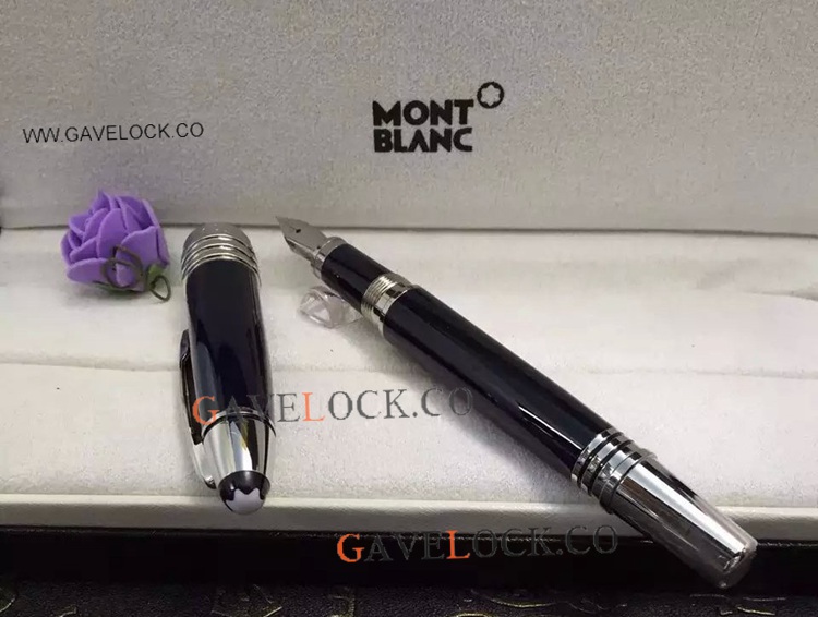 Copy JFK Montblanc Fountain Pen Black&Silver